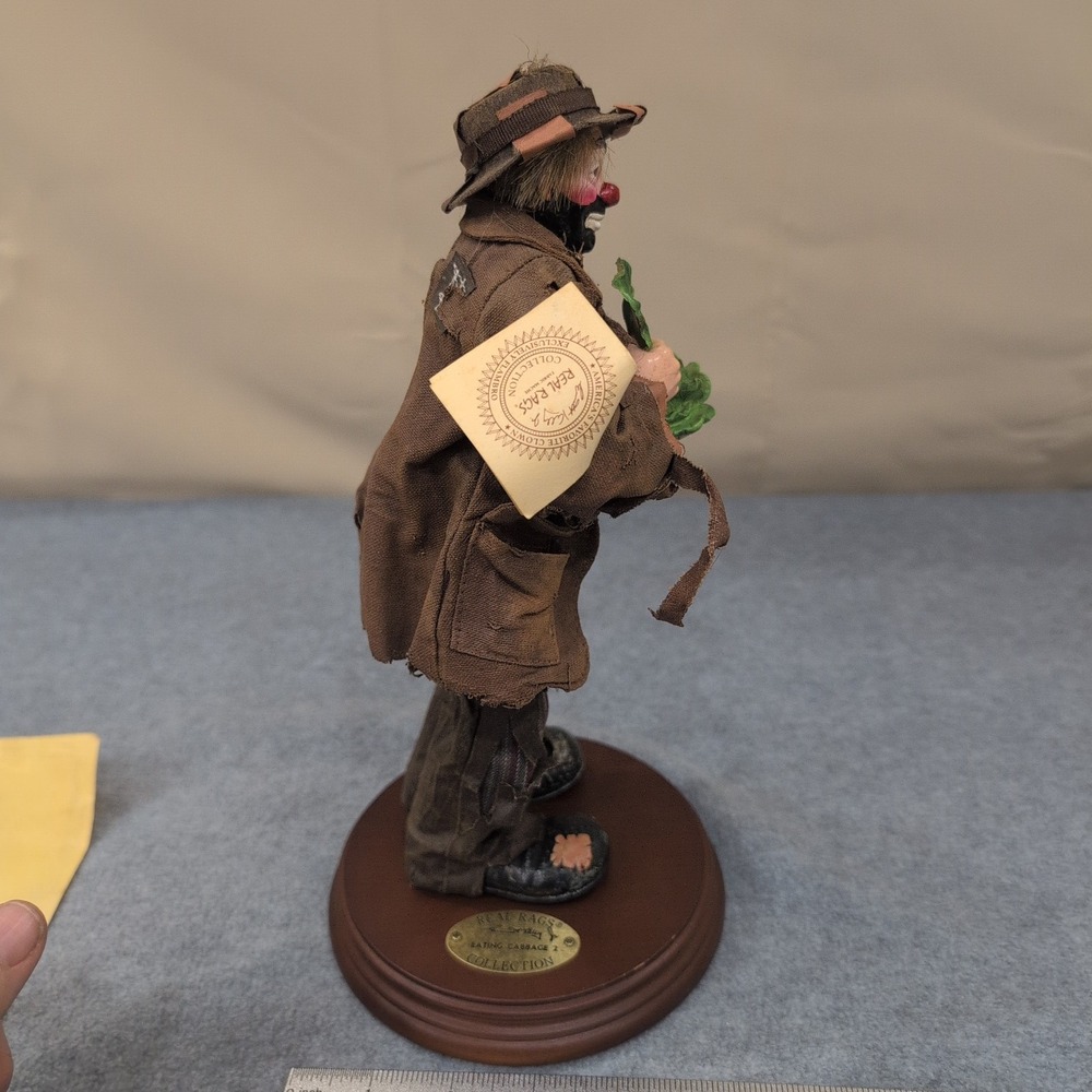 Emmett Kelly Jr. Real Rags Eating Cabbage 2 Clown Collectible Figure Limited Ed‎ - Picture 9 of 11